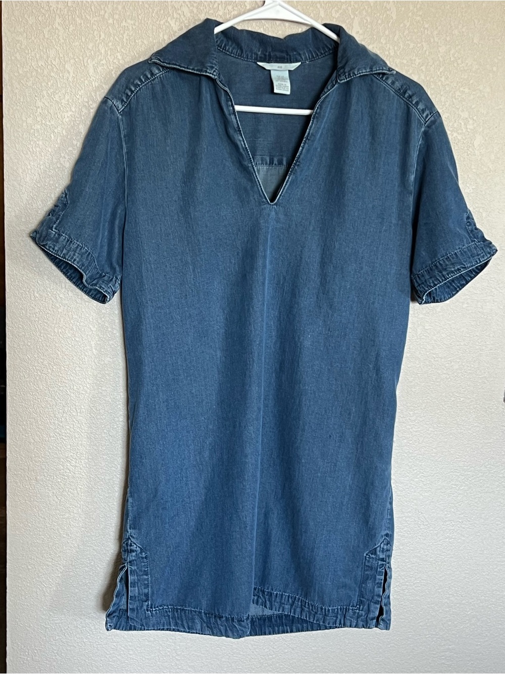 H&M Dark Blue Denim Split-Hem dress